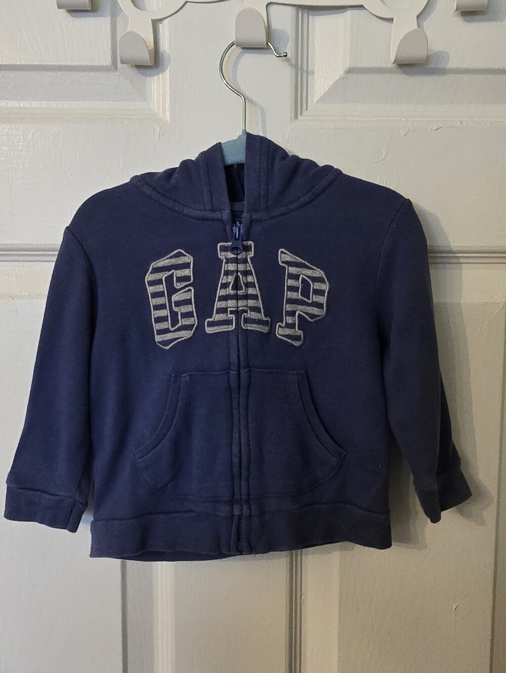 GAP Navy Blue Kids Zip-Up Hoodie with Logo